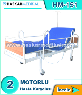 2 Hareketli Hasta Yatağı