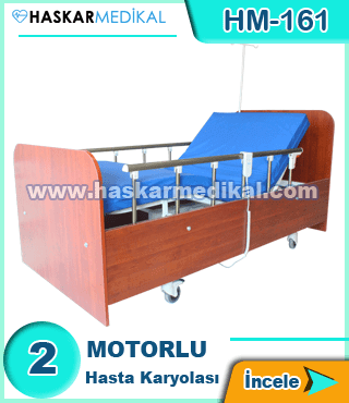 2 Hareketli Ev Tipi Hasta Yatağı HM-161