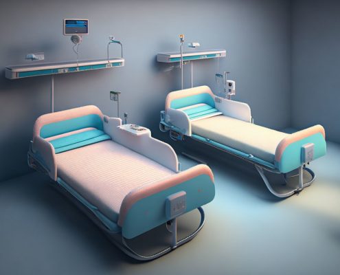 Lazımlıklı hasta yatak modeli